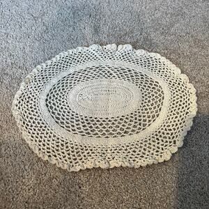 Vintage Handmade Cotton Crochet Centerpiece Doily